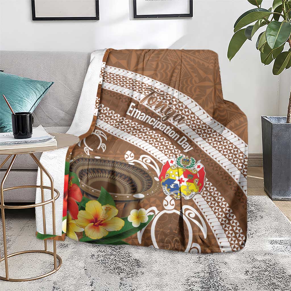 Kingdom Of Tonga Emancipation Day Blanket Tongan Ngatu With Kumete Brown
