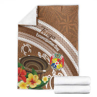 Kingdom Of Tonga Emancipation Day Blanket Tongan Ngatu With Kumete Brown