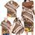 Kingdom Of Tonga Emancipation Day Family Matching Long Sleeve Bodycon Dress and Hawaiian Shirt Tongan Ngatu With Kumete Brown