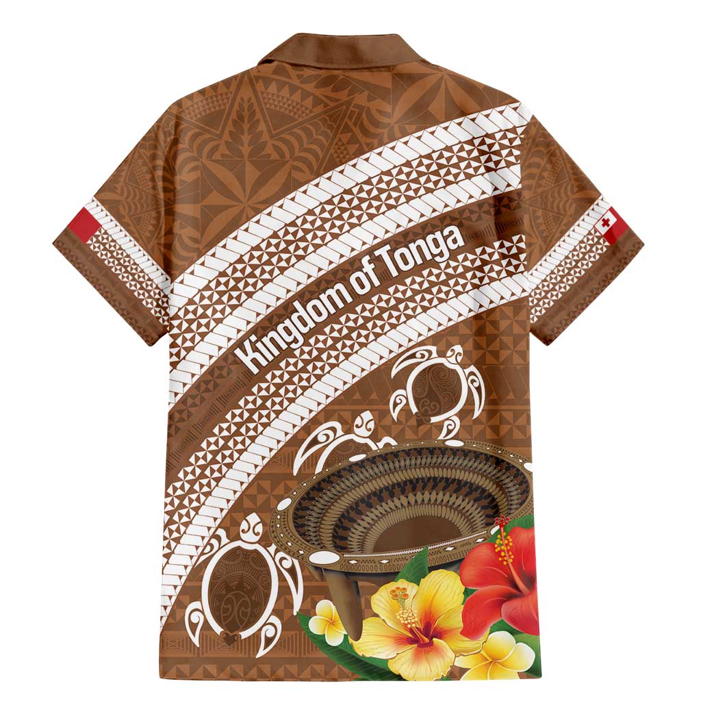 Kingdom Of Tonga Emancipation Day Family Matching Mermaid Dress and Hawaiian Shirt Tongan Ngatu With Kumete Brown LT14 - Polynesian Pride