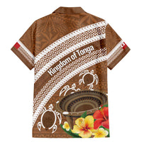 Kingdom Of Tonga Emancipation Day Family Matching Mermaid Dress and Hawaiian Shirt Tongan Ngatu With Kumete Brown LT14 - Polynesian Pride