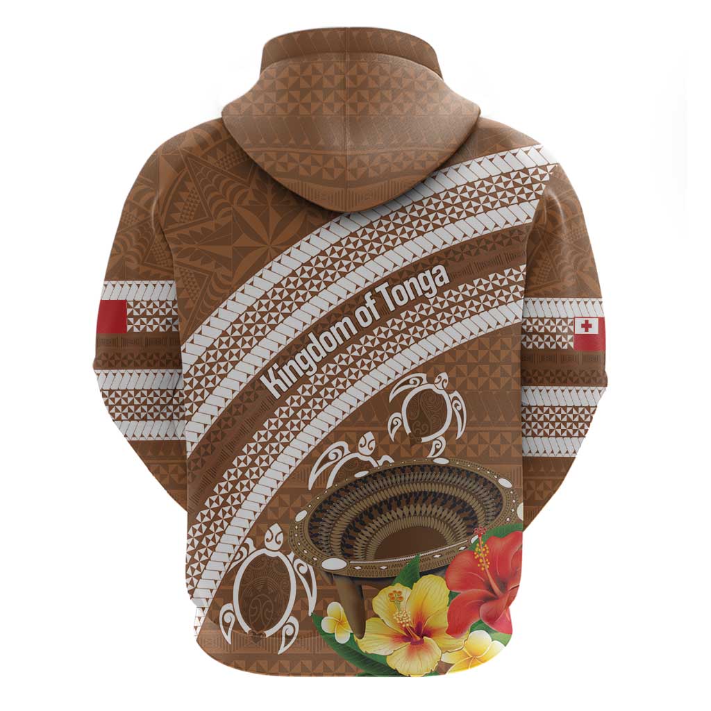 Kingdom Of Tonga Emancipation Day Hoodie Tongan Ngatu With Kumete Brown