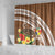 Kingdom Of Tonga Emancipation Day Shower Curtain Tongan Ngatu With Kumete Brown