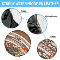 Kingdom Of Tonga Emancipation Day Spare Tire Cover Tongan Ngatu With Kumete Brown