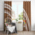 Kingdom Of Tonga Emancipation Day Window Curtain Tongan Ngatu With Kumete Brown
