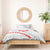 Tonga White Sunday Bedding Set Heilala Flowers Tongan Ngatu Pattern