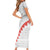 Tonga White Sunday Family Matching Short Sleeve Bodycon Dress and Hawaiian Shirt Heilala Flowers Tongan Ngatu Pattern