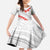Tonga White Sunday Family Matching Tank Maxi Dress and Hawaiian Shirt Heilala Flowers Tongan Ngatu Pattern