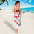 Tonga White Sunday Sarong Heilala Flowers Tongan Ngatu Pattern
