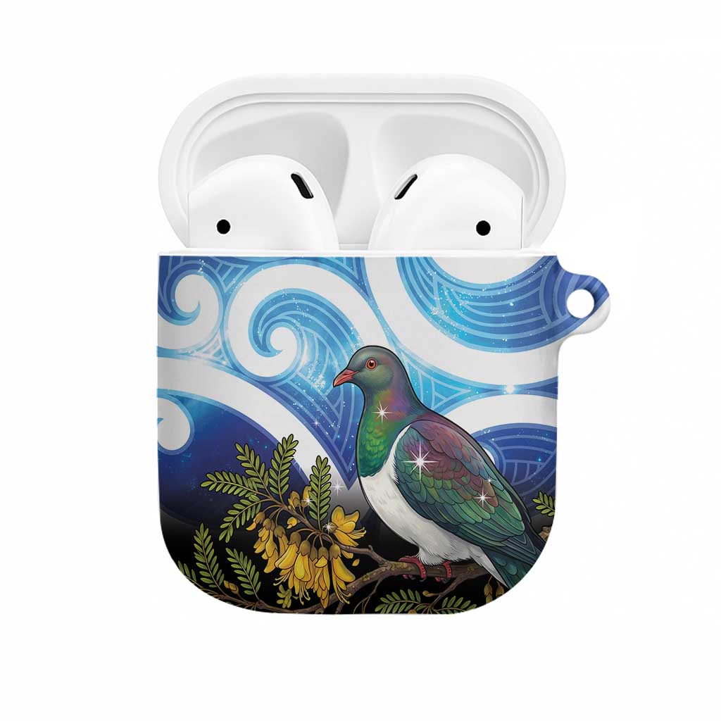 Kekeru New Zealand Matariki AirPods Case Kukupa Kowhai Maori New Year Blue Version