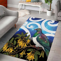 Kekeru New Zealand Matariki Area Rug Kukupa Kowhai Maori New Year Blue Version