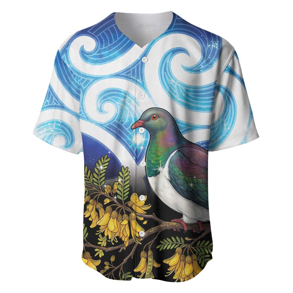 Kekeru New Zealand Matariki Baseball Jersey Kukupa Kowhai Maori New Year Blue Version