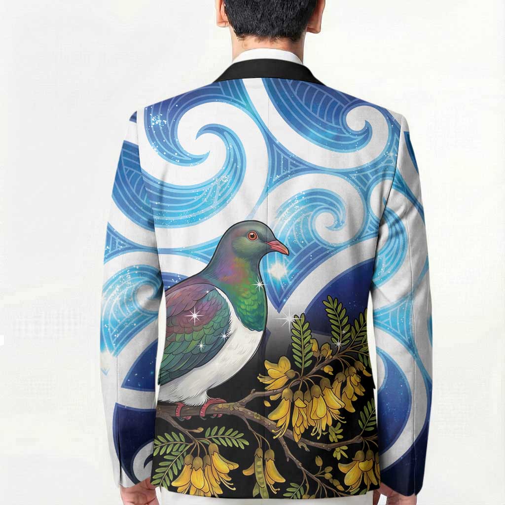 Kekeru New Zealand Matariki Blazer Kukupa Kowhai Maori New Year Blue Version