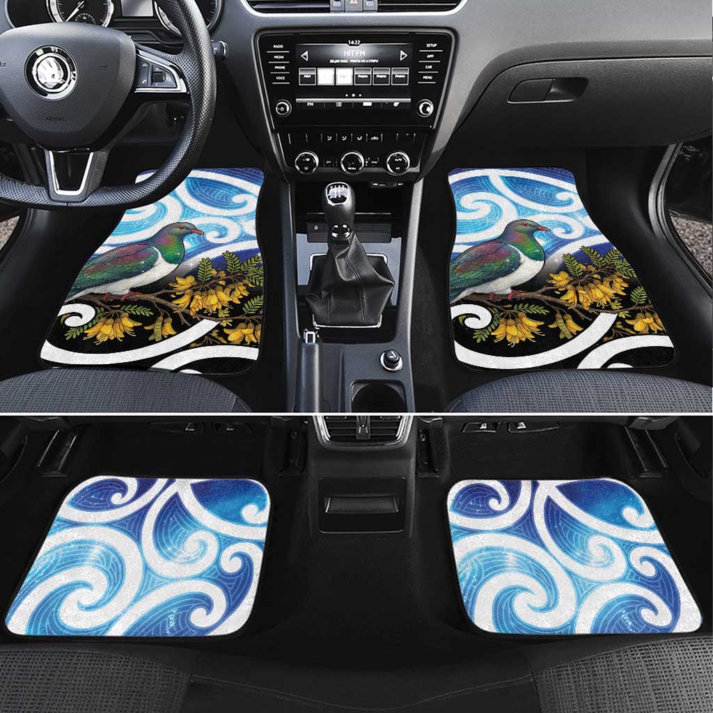 Kekeru New Zealand Matariki Car Mats Kukupa Kowhai Maori New Year Blue Version