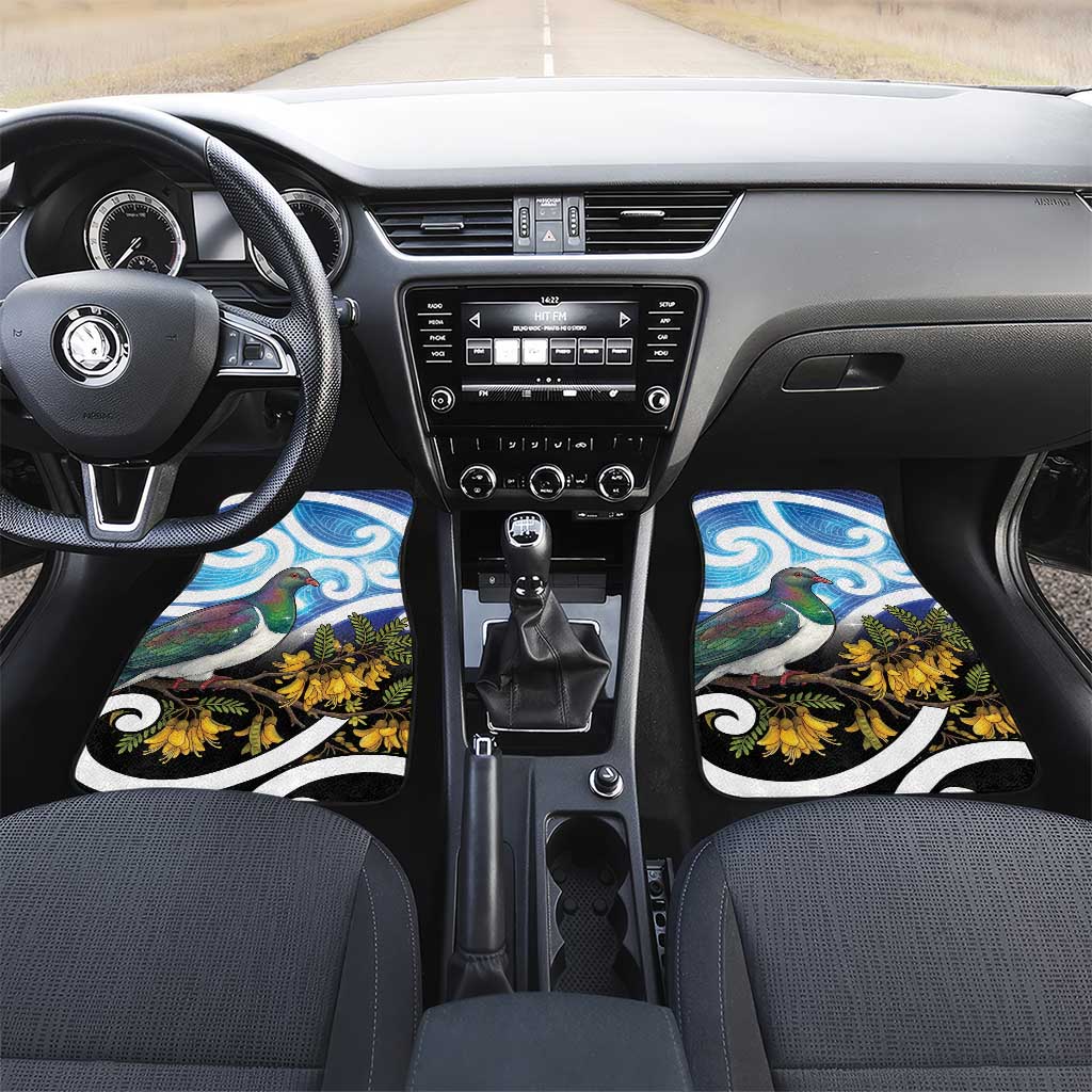 Kekeru New Zealand Matariki Car Mats Kukupa Kowhai Maori New Year Blue Version