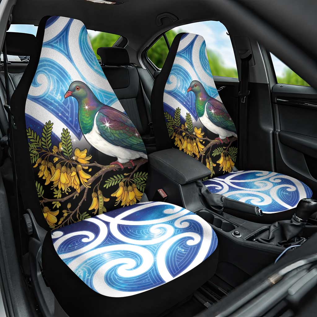 Kekeru New Zealand Matariki Car Seat Cover Kukupa Kowhai Maori New Year Blue Version