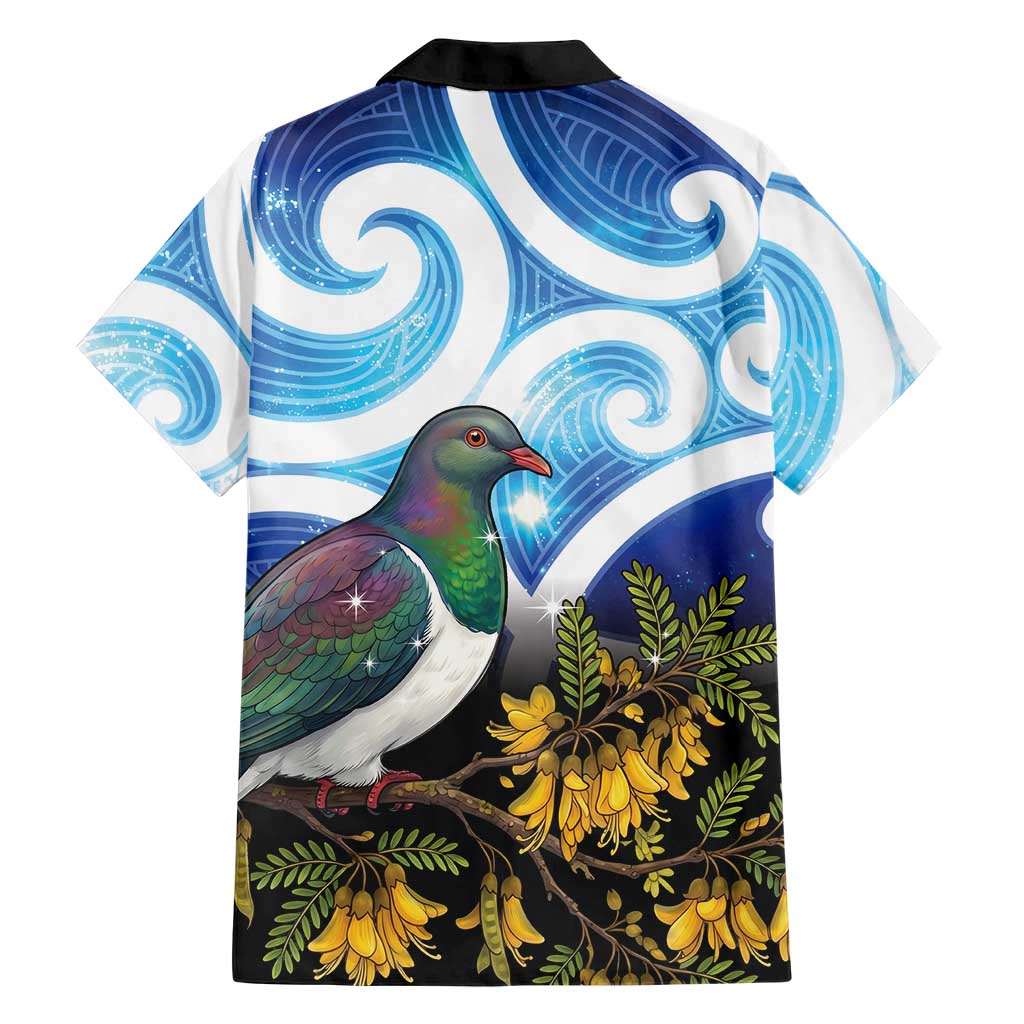 Kekeru New Zealand Matariki Family Matching Long Sleeve Bodycon Dress and Hawaiian Shirt Kukupa Kowhai Maori New Year Blue Version LT14 - Polynesian Pride