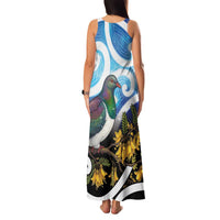 Kekeru New Zealand Matariki Family Matching Tank Maxi Dress and Hawaiian Shirt Kukupa Kowhai Maori New Year Blue Version LT14 - Polynesian Pride