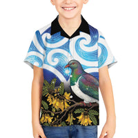 Kekeru New Zealand Matariki Hawaiian Shirt Kukupa Kowhai Maori New Year Blue Version