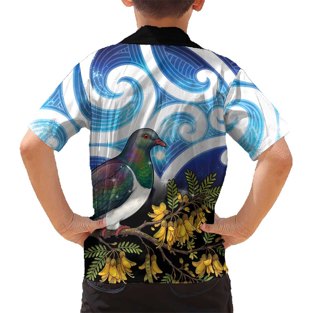 Kekeru New Zealand Matariki Hawaiian Shirt Kukupa Kowhai Maori New Year Blue Version