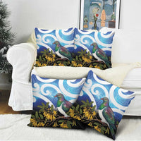 Kekeru New Zealand Matariki Pillow Cover Kukupa Kowhai Maori New Year Blue Version