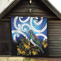 Kekeru New Zealand Matariki Quilt Kukupa Kowhai Maori New Year Blue Version
