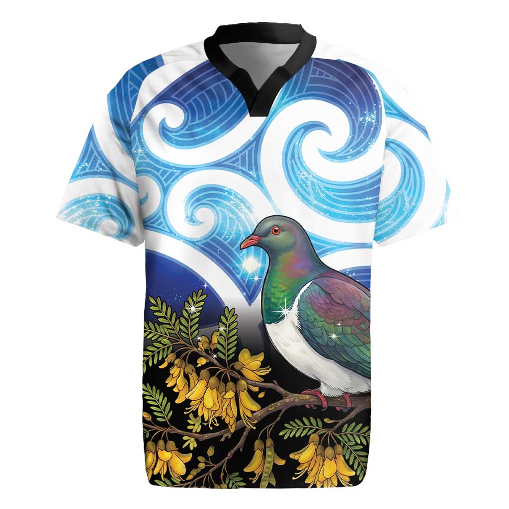 Kekeru New Zealand Matariki Rugby Jersey Kukupa Kowhai Maori New Year Blue Version
