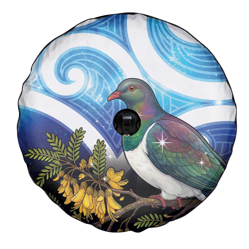 Kekeru New Zealand Matariki Spare Tire Cover Kukupa Kowhai Maori New Year Blue Version LT14 - Polynesian Pride