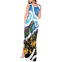 Kekeru New Zealand Matariki Tank Maxi Dress Kukupa Kowhai Maori New Year Blue Version LT14 - Polynesian Pride