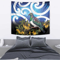 Kekeru New Zealand Matariki Tapestry Kukupa Kowhai Maori New Year Blue Version