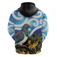 Kekeru New Zealand Matariki Zip Hoodie Kukupa Kowhai Maori New Year Blue Version LT14 - Polynesian Pride