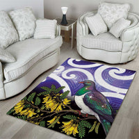 Kekeru New Zealand Matariki Area Rug Kukupa Kowhai Maori New Year Purple Version