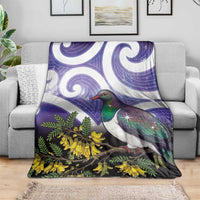 Kekeru New Zealand Matariki Blanket Kukupa Kowhai Maori New Year Purple Version