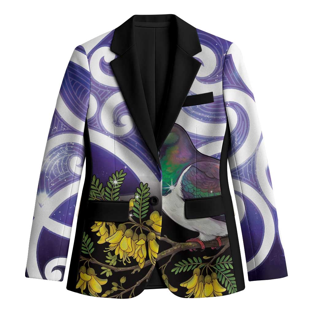 Kekeru New Zealand Matariki Blazer Kukupa Kowhai Maori New Year Purple Version