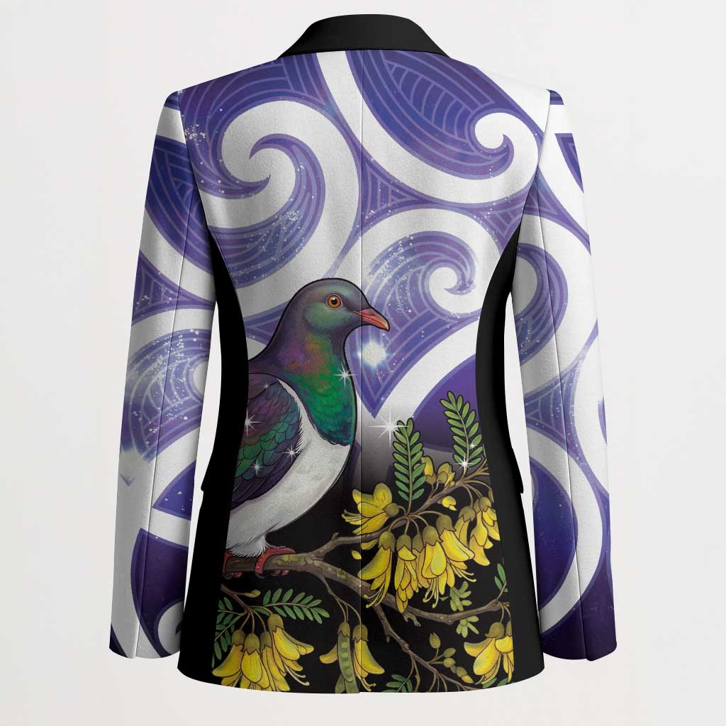 Kekeru New Zealand Matariki Blazer Kukupa Kowhai Maori New Year Purple Version