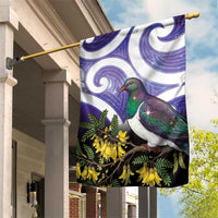 Kekeru New Zealand Matariki Garden Flag Kukupa Kowhai Maori New Year Purple Version LT14 House Flag Purple - Polynesian Pride