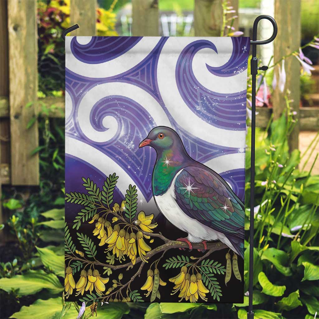 Kekeru New Zealand Matariki Garden Flag Kukupa Kowhai Maori New Year Purple Version LT14 Garden Flag Purple - Polynesian Pride