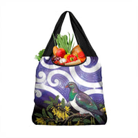 Kekeru New Zealand Matariki Grocery Bag Kukupa Kowhai Maori New Year Purple Version