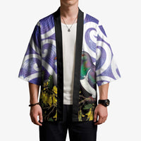 Kekeru New Zealand Matariki Kimono Kukupa Kowhai Maori New Year Purple Version