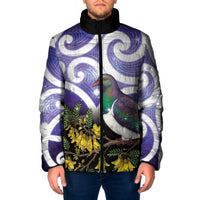 Kekeru New Zealand Matariki Padded Jacket Kukupa Kowhai Maori New Year Purple Version