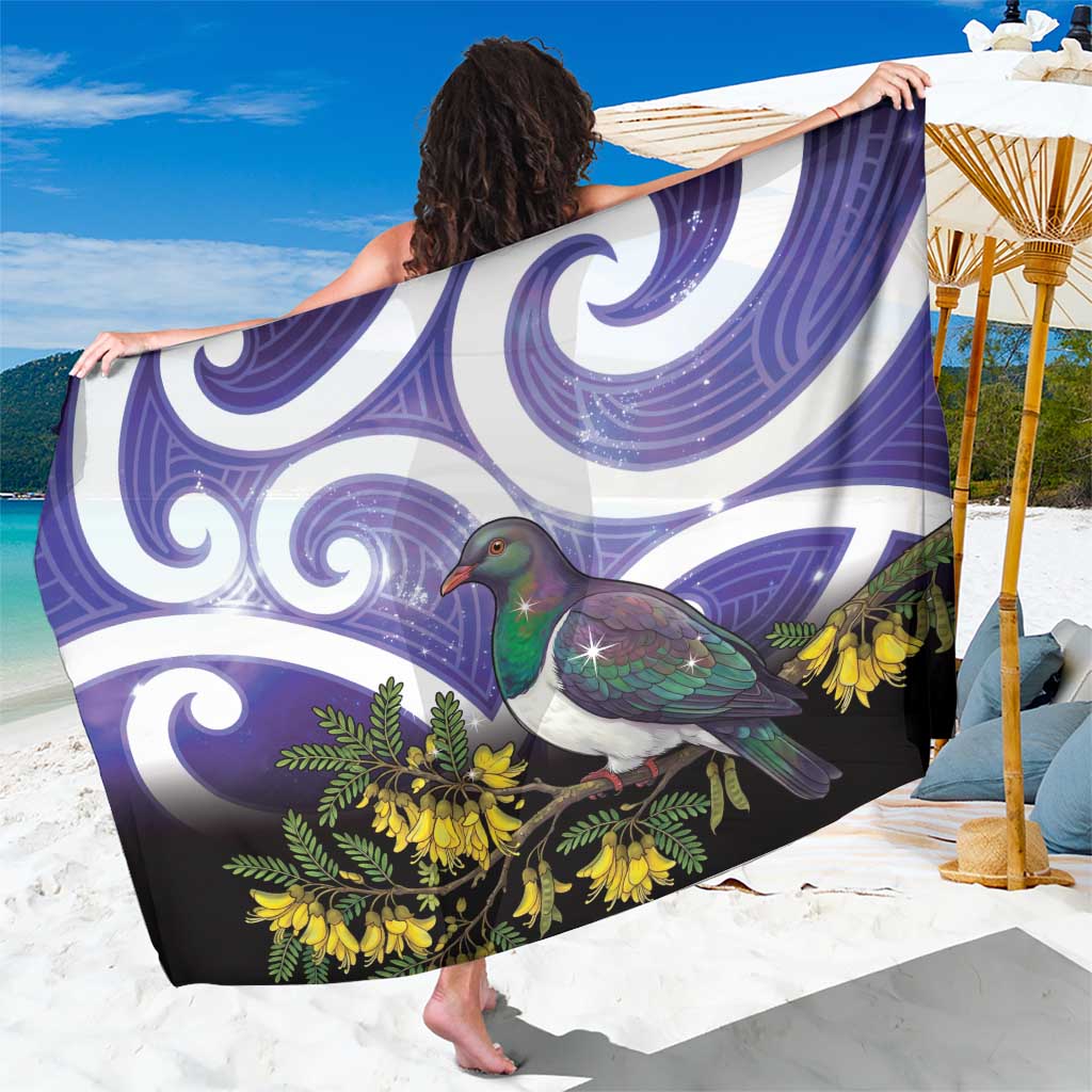 Kekeru New Zealand Matariki Sarong Kukupa Kowhai Maori New Year Purple Version