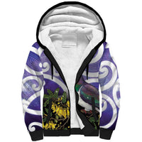 Kekeru New Zealand Matariki Sherpa Hoodie Kukupa Kowhai Maori New Year Purple Version LT14 Unisex Purple - Polynesian Pride