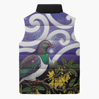 Kekeru New Zealand Matariki Sleeveless Puffer Jacket Kukupa Kowhai Maori New Year Purple Version LT14 - Polynesian Pride