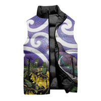 Kekeru New Zealand Matariki Sleeveless Puffer Jacket Kukupa Kowhai Maori New Year Purple Version LT14 - Polynesian Pride