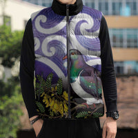 Kekeru New Zealand Matariki Sleeveless Puffer Jacket Kukupa Kowhai Maori New Year Purple Version LT14 - Polynesian Pride