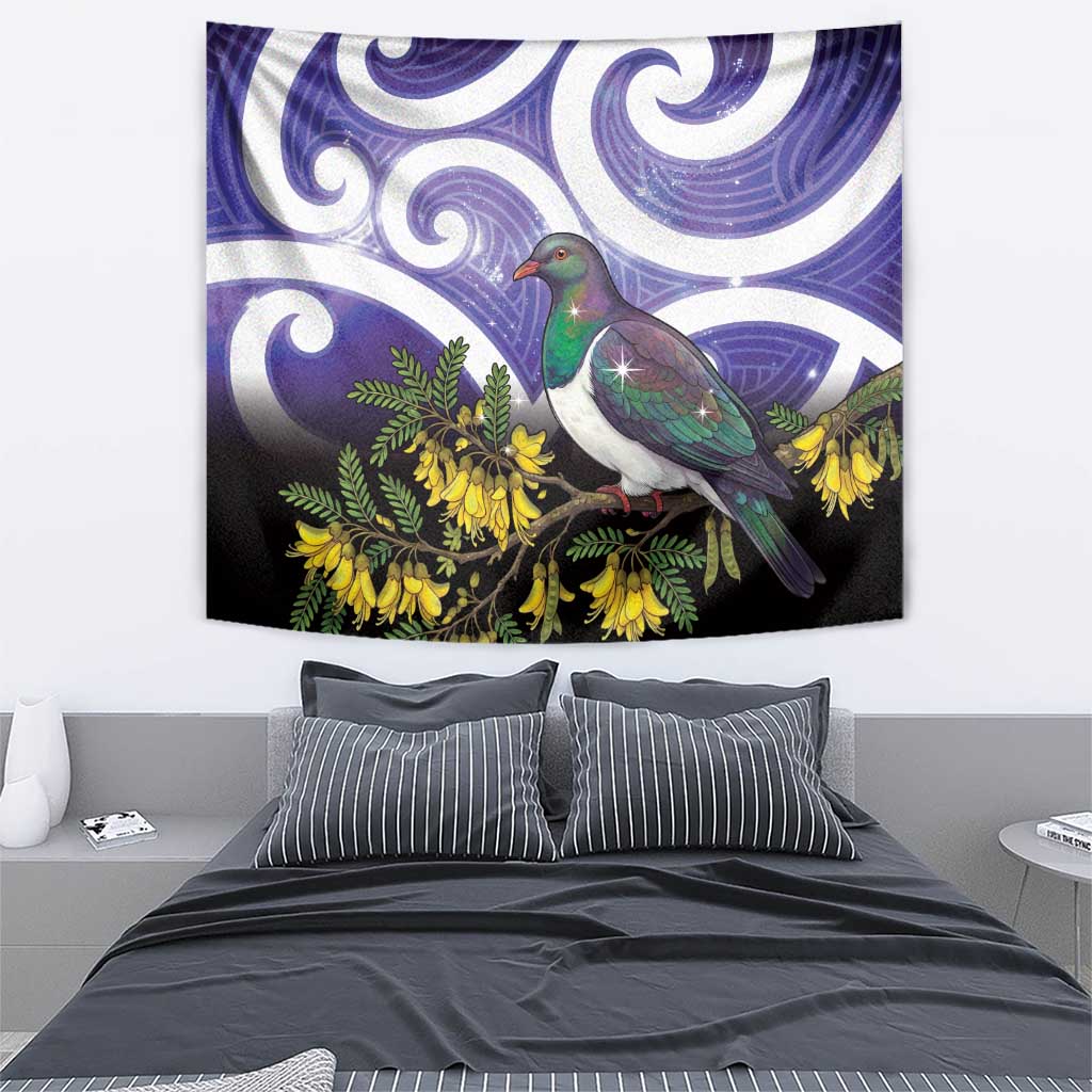 Kekeru New Zealand Matariki Tapestry Kukupa Kowhai Maori New Year Purple Version