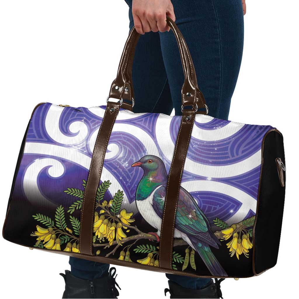Kekeru New Zealand Matariki Travel Bag Kukupa Kowhai Maori New Year Purple Version LT14 - Polynesian Pride