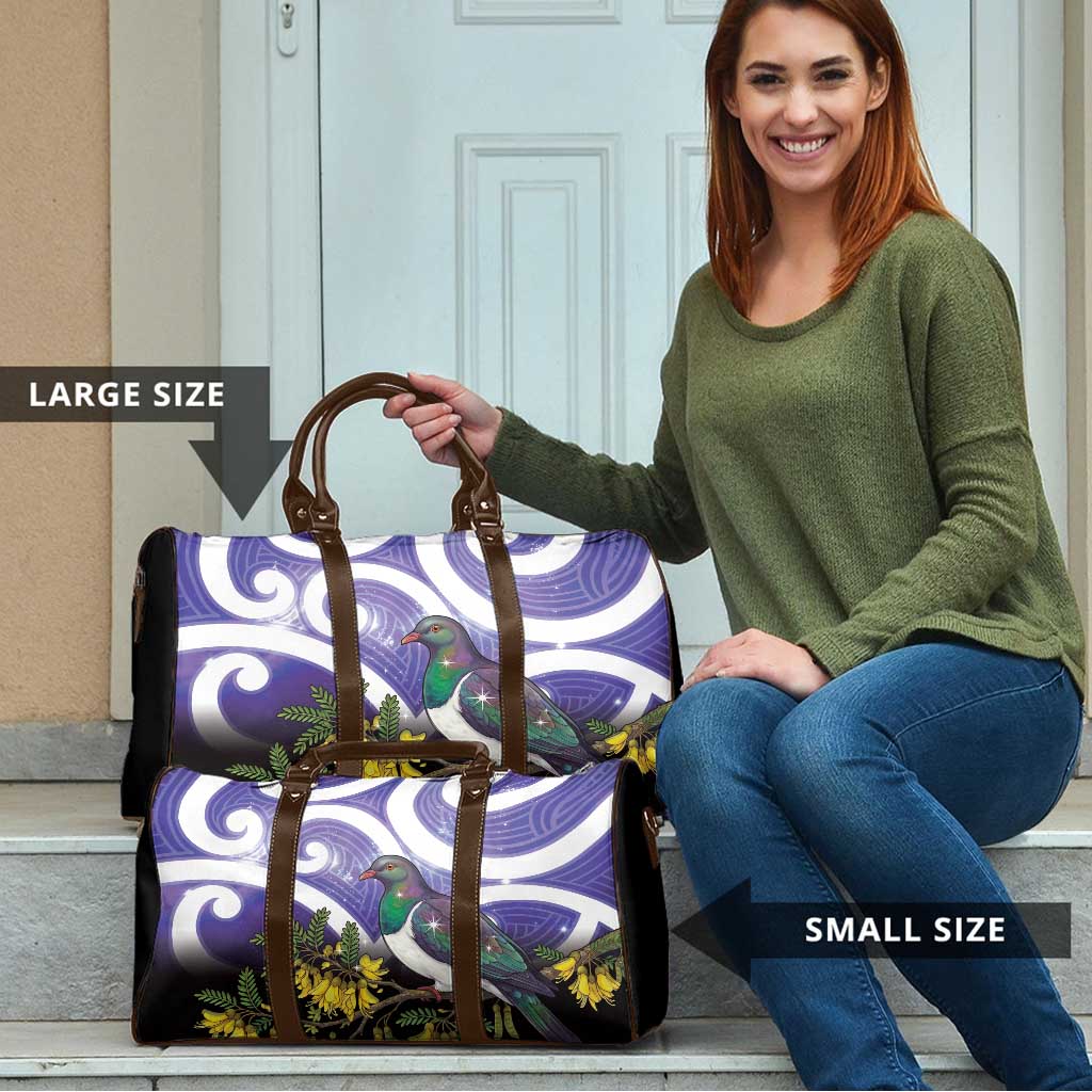 Kekeru New Zealand Matariki Travel Bag Kukupa Kowhai Maori New Year Purple Version LT14 - Polynesian Pride