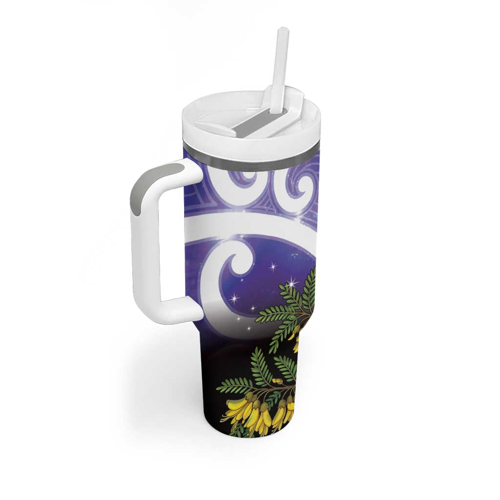 Kekeru New Zealand Matariki Tumbler With Handle Kukupa Kowhai Maori New Year Purple Version LT14 - Polynesian Pride