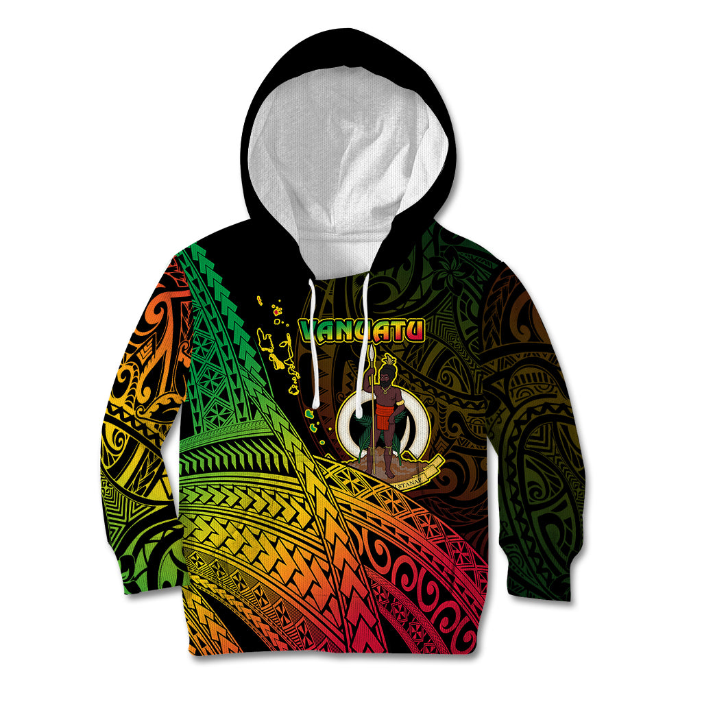 Polynesian Pride Vanuatu Kid Hoodie Proud To Be A Ni-Van LT14 Hoodie Black - Polynesian Pride